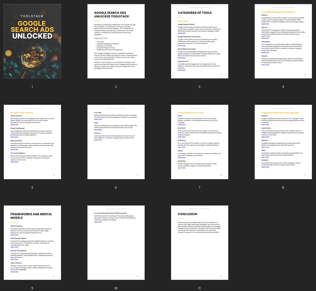Google Search Ads Unlocked - Toolstack