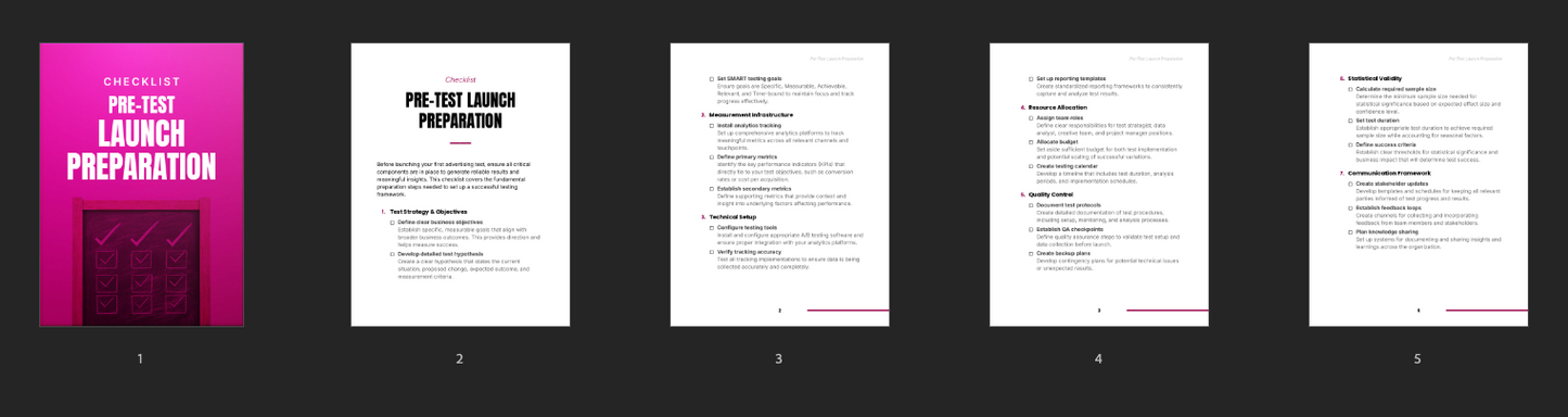 Pre-Test Launch Preparation