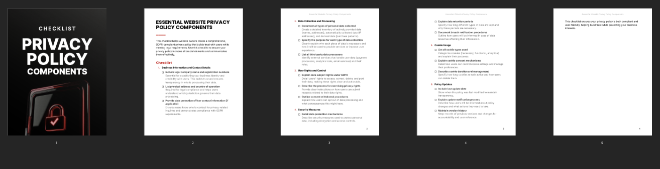 Essential Website Privacy Policy Components