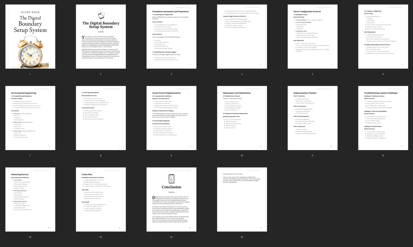 The Digital Boundary Setup System