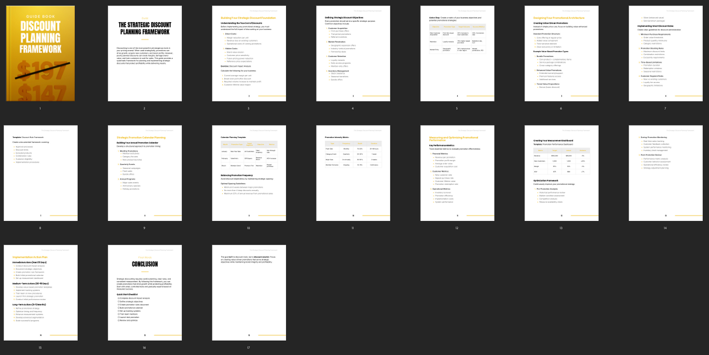 The Strategic Discount Planning Framework