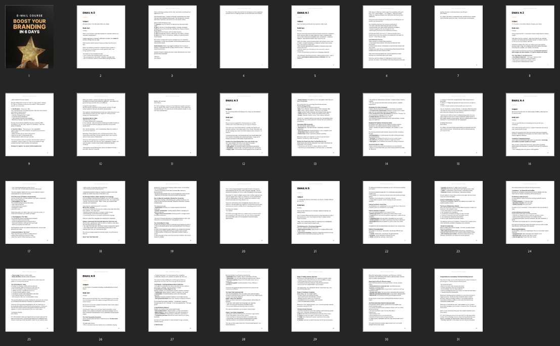 Boost Your Branding in 6 Days