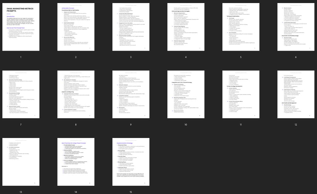 Email Marketing Metrics - Prompts