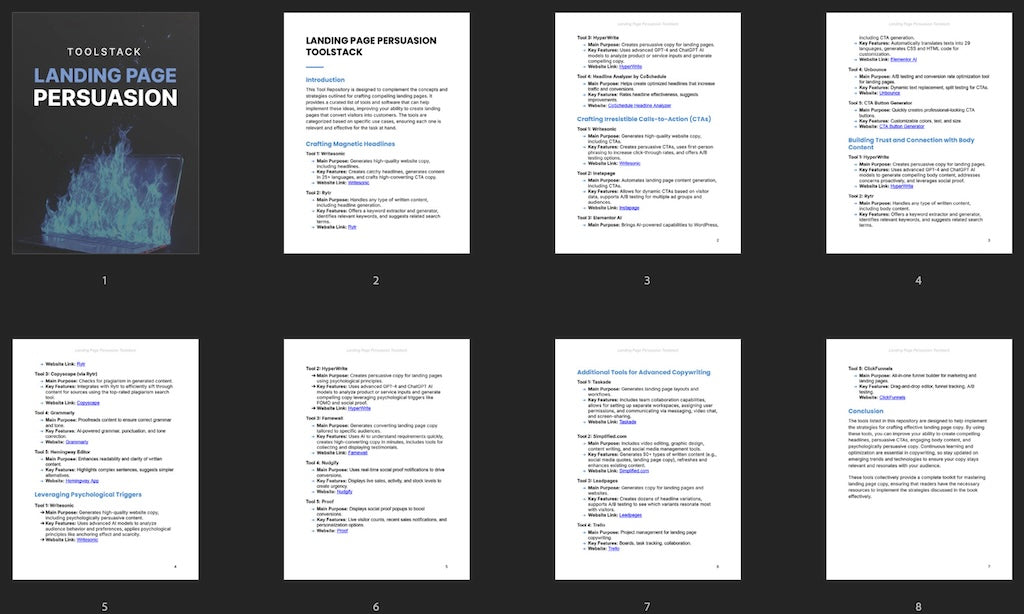 Landing Page Persuasion - Toolstack
