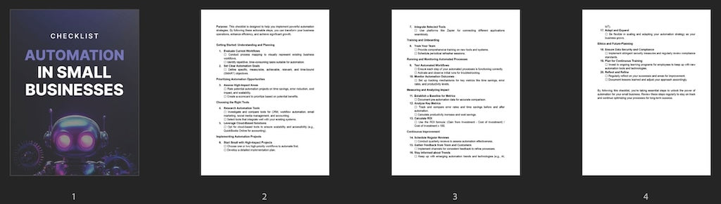 Automation in Small Businesses - Checklist