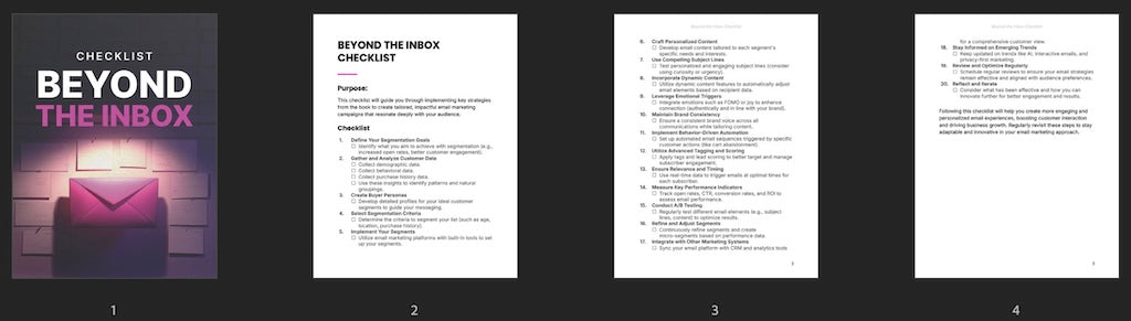 Beyond the Inbox - Checklist