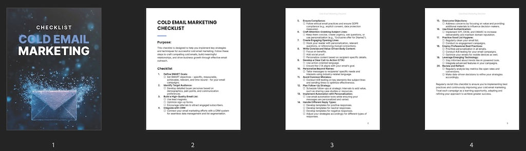 Cold Email Marketing - Checklist