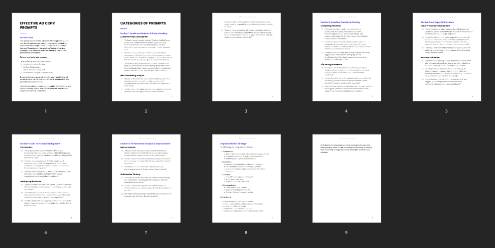 Effective Ad Copy Prompts