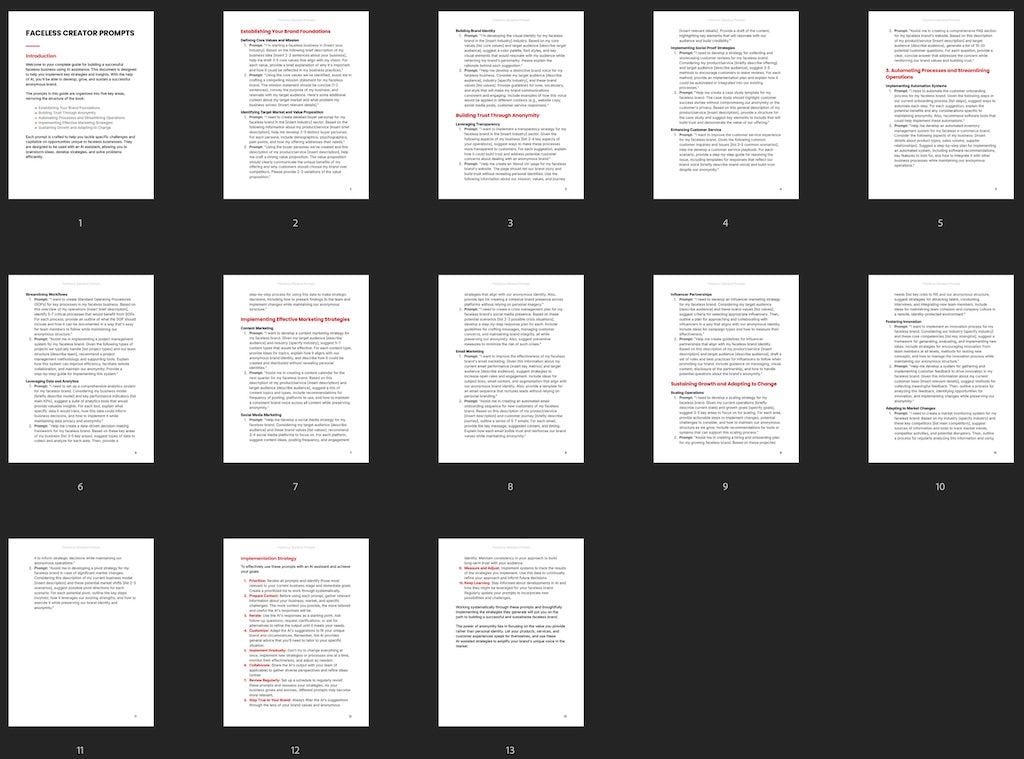 Faceless Creator - Prompts