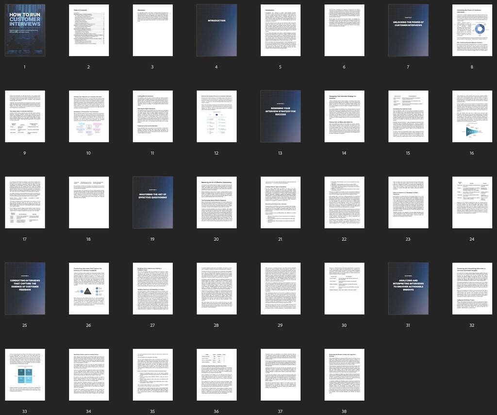 How to Run Effective Customer Interviews - Ebook