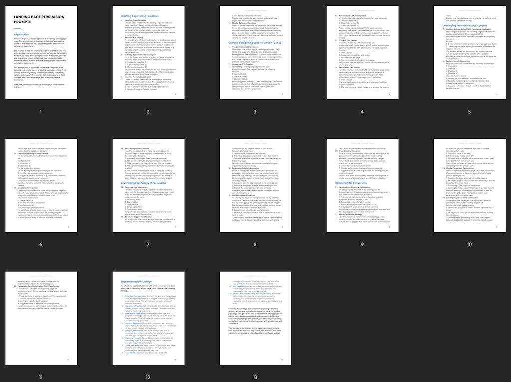 Landing Page Persuasion - Prompts