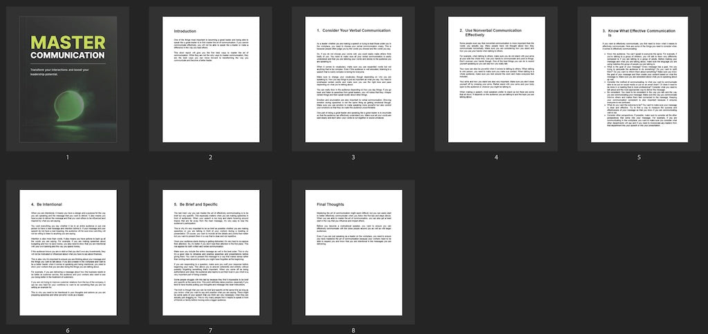 Master Communication