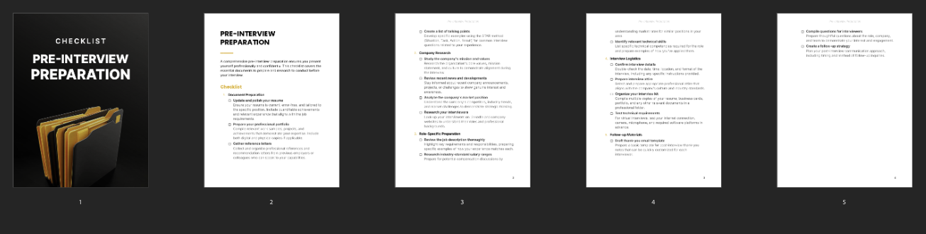 Pre-Interview Preparation