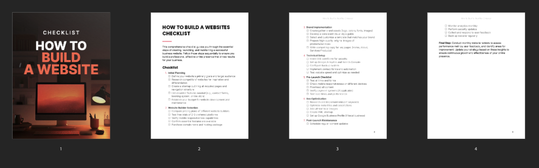 How to Build a Website - Checklist