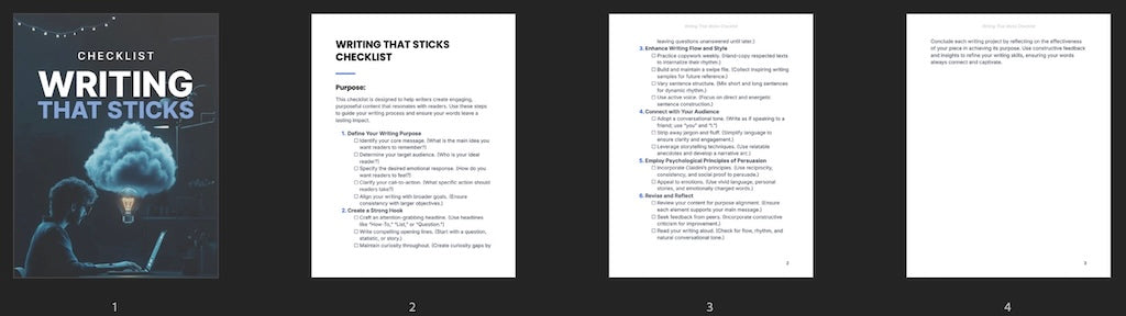 Writing That Sticks - Checklist