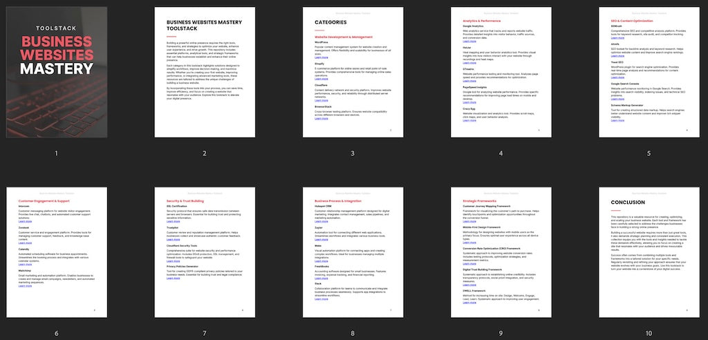 Business Websites Mastery - Toolstack