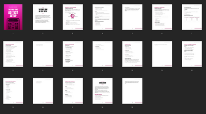 The First-Time Ad Test Setup