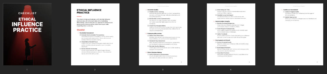 Ethical Influence Practice