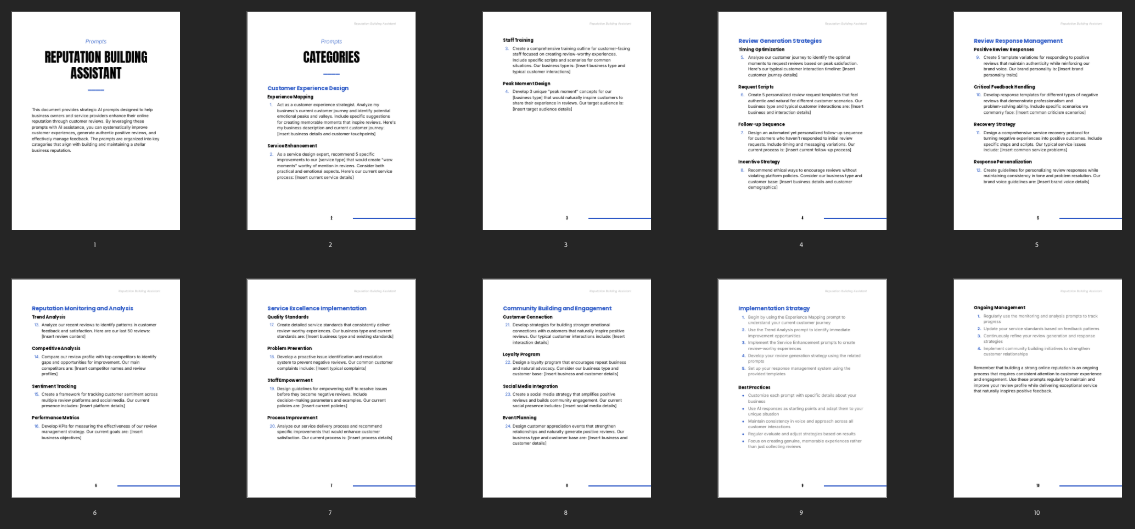 Reputation Building Assistant