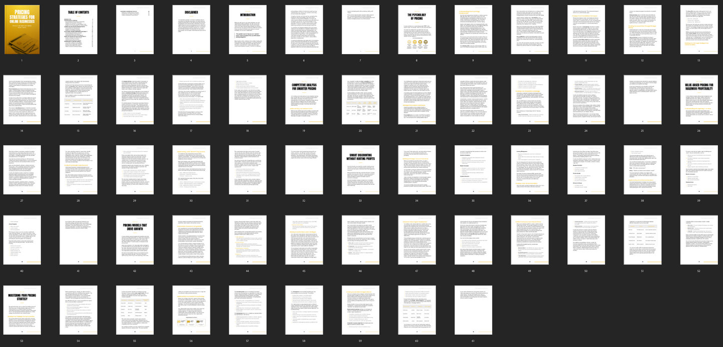 Pricing Strategies for Online Businesses