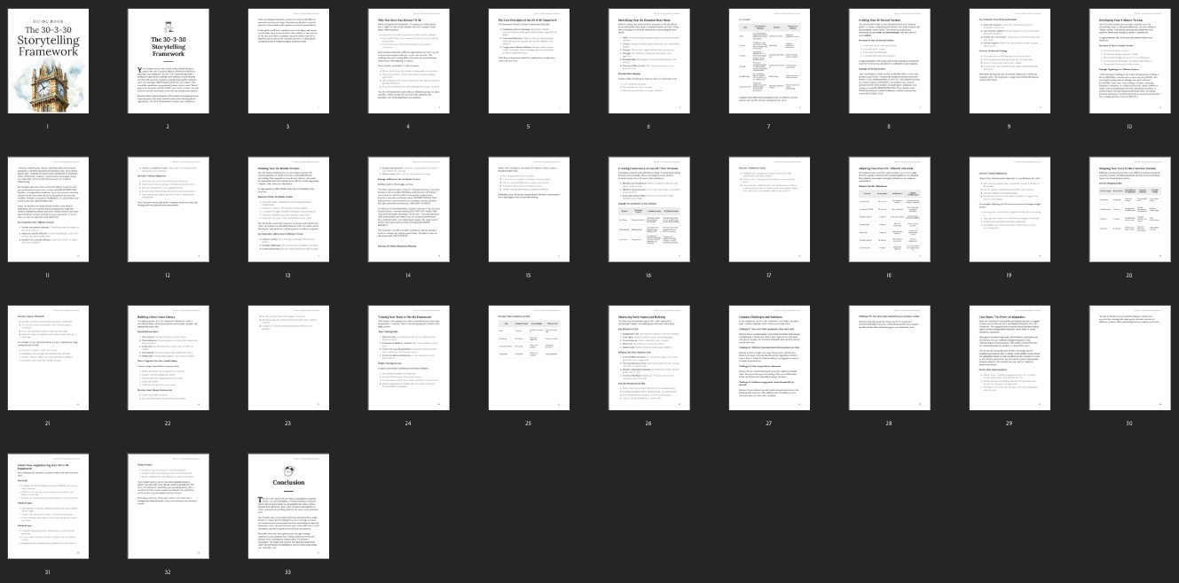 The 30-3-30 Storytelling Framework