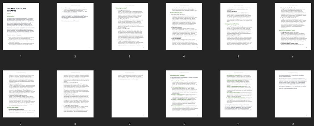 The MVP Playbook - Prompts