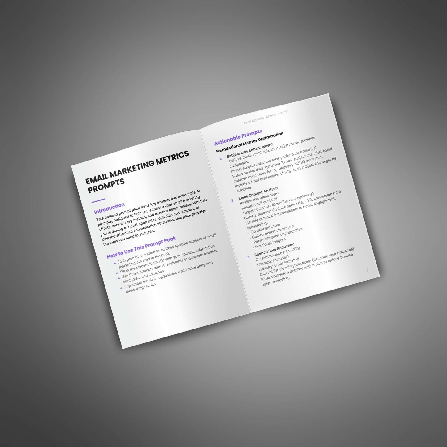 Email Marketing Metrics - Prompts