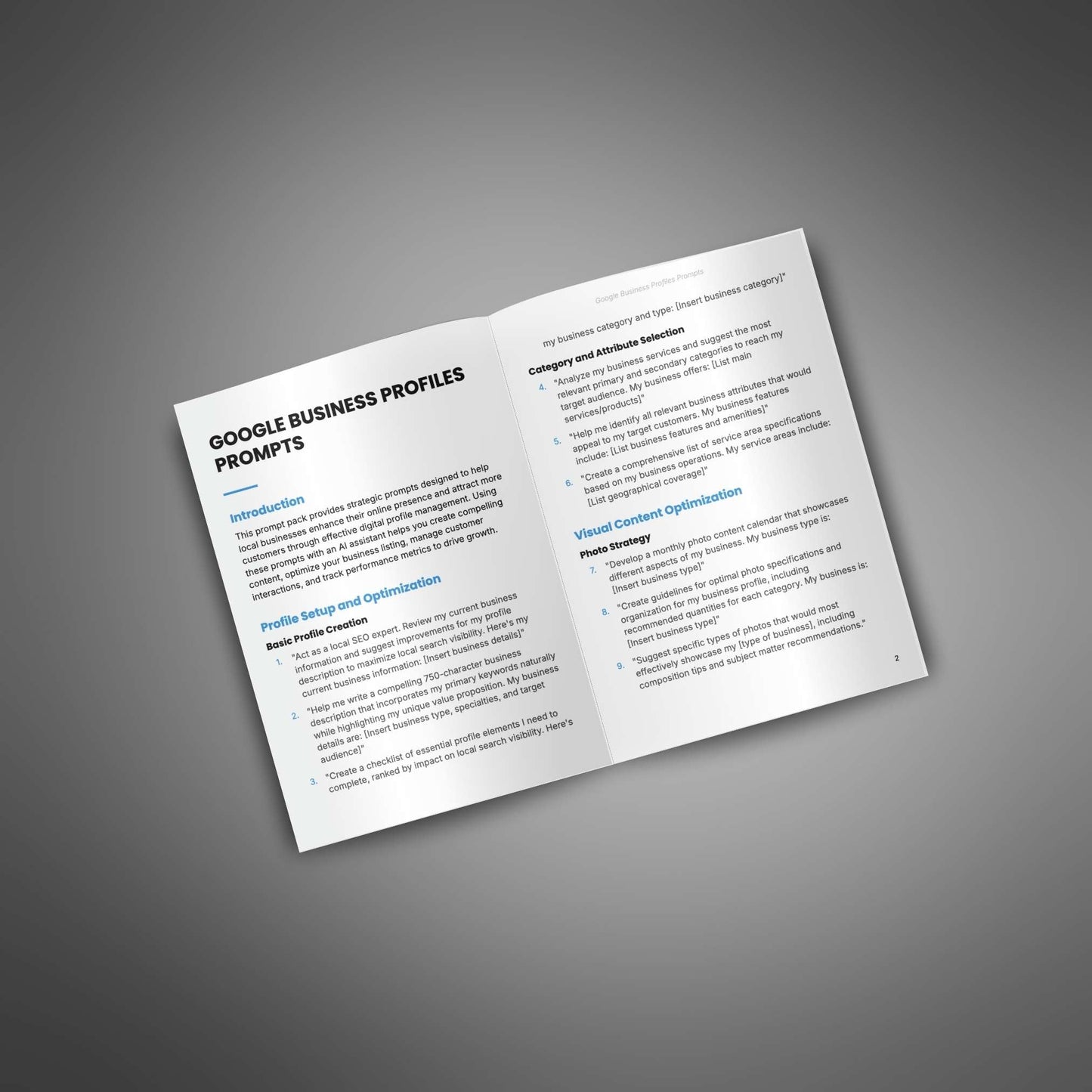 Google Business Profiles - Prompts