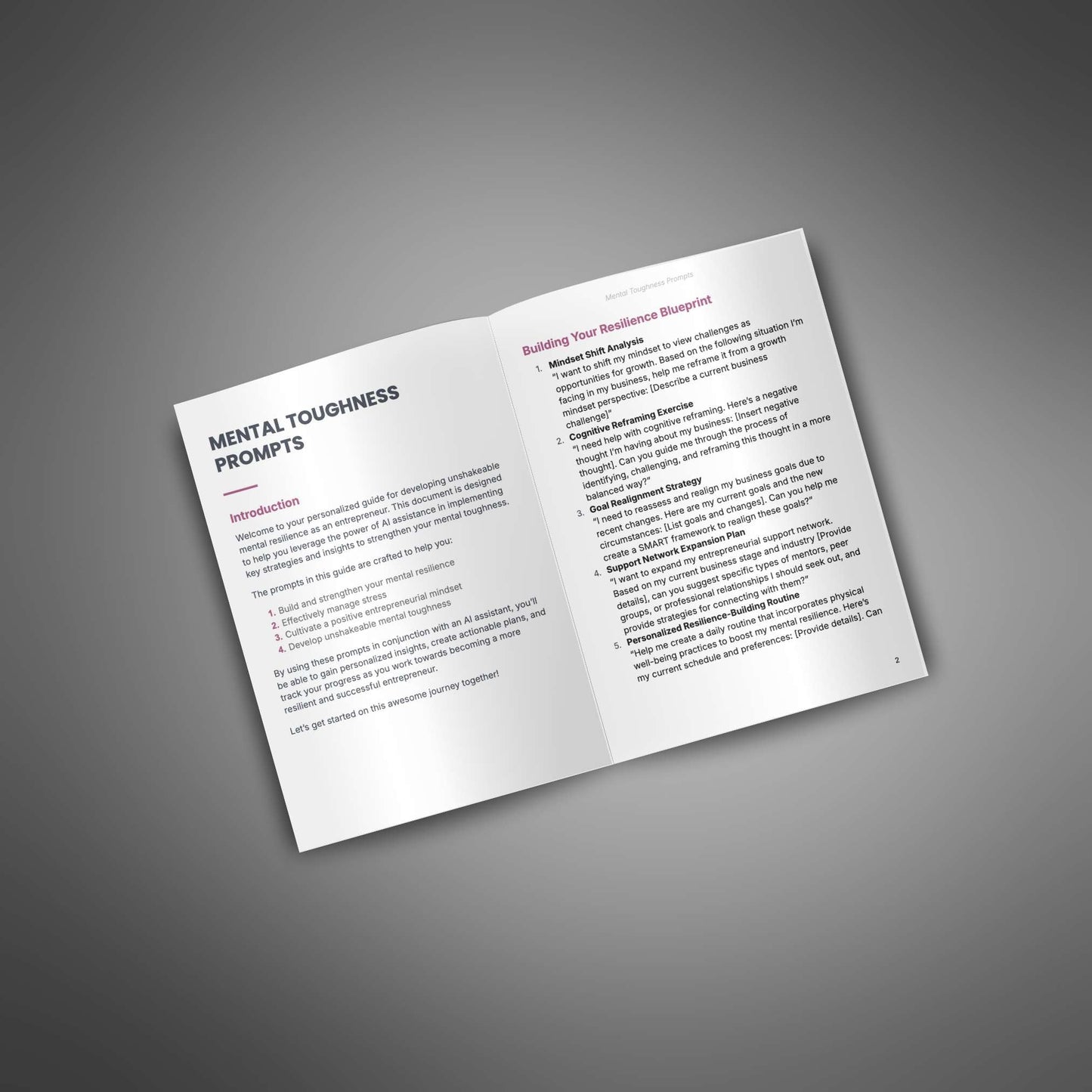 Mental Toughness - Prompts