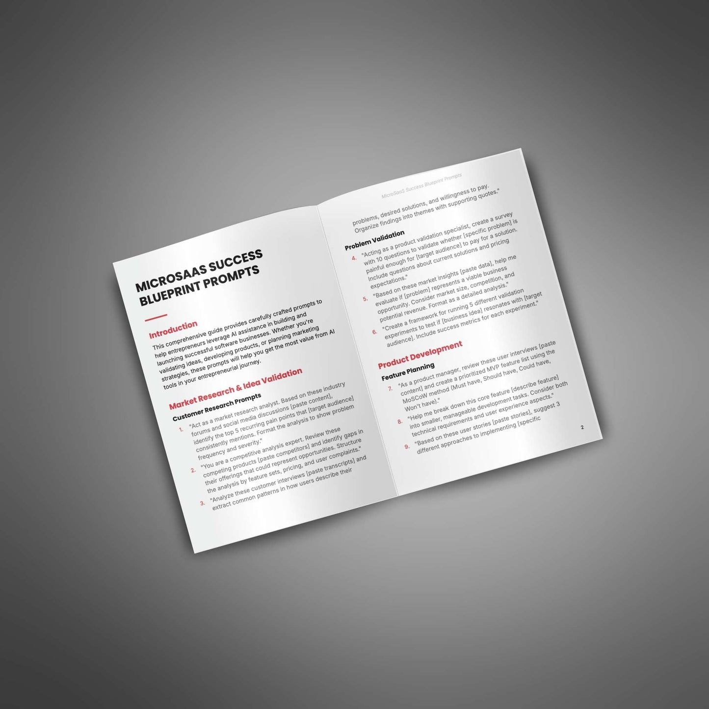 MicroSaas Success Blueprint - Prompts