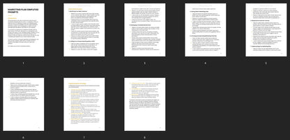 Marketing Plan Simplified - Prompts