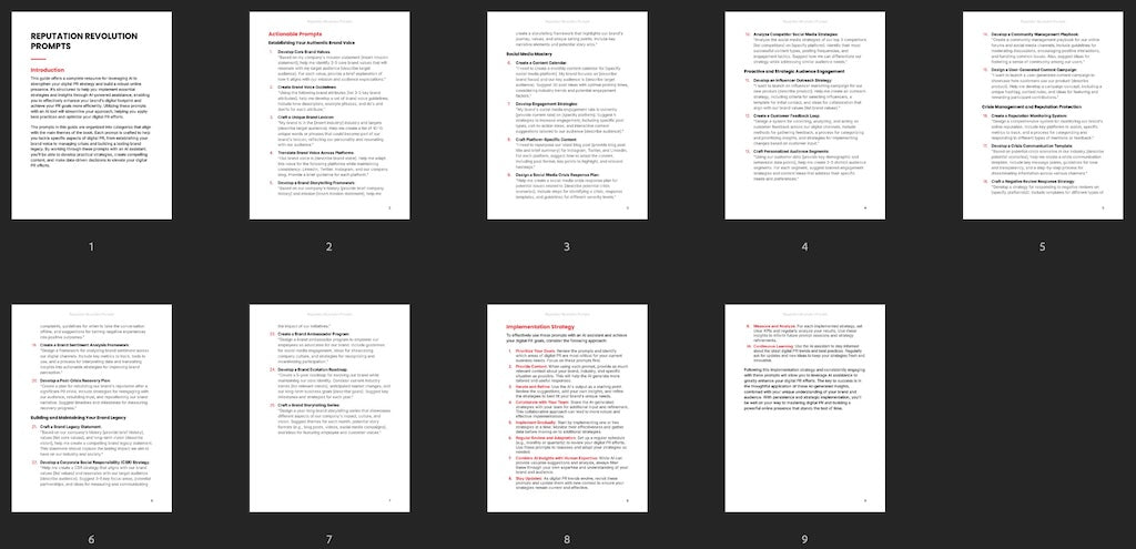 Reputation Revolution - Prompts