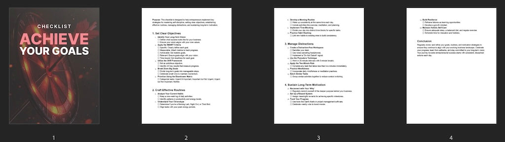 Achieve Your Goals - Checklist