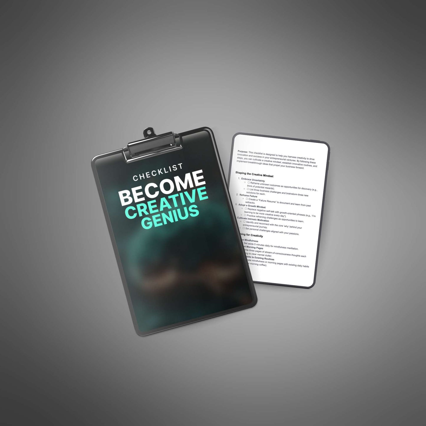 Become Creative Genius - Checklist