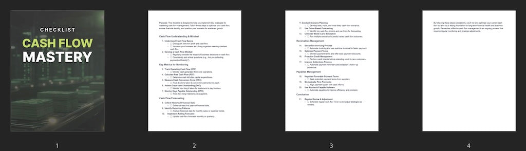 Cash Flow Mastery - Checklist