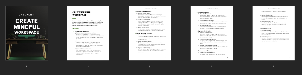 Create Mindful Workspace