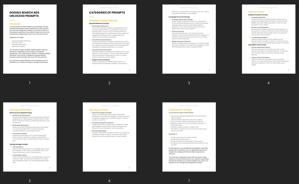 Google Search Ads Unlocked - Prompts
