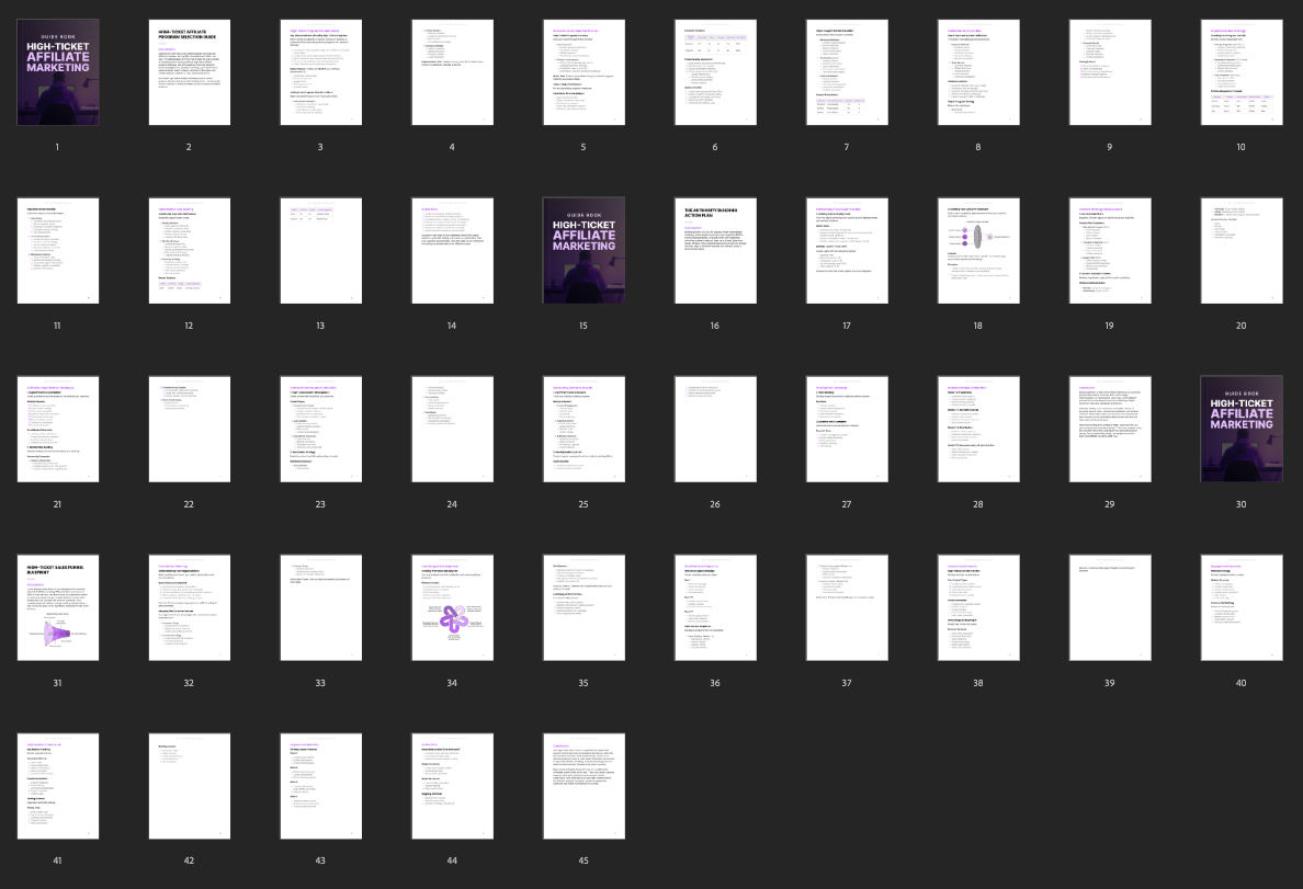 High-Ticket Affiliate Marketing - Guide