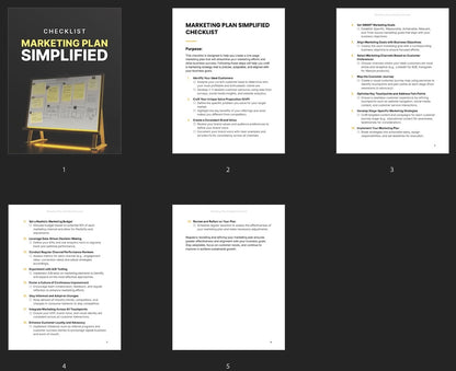 Marketing Plan Simplified - Checklist