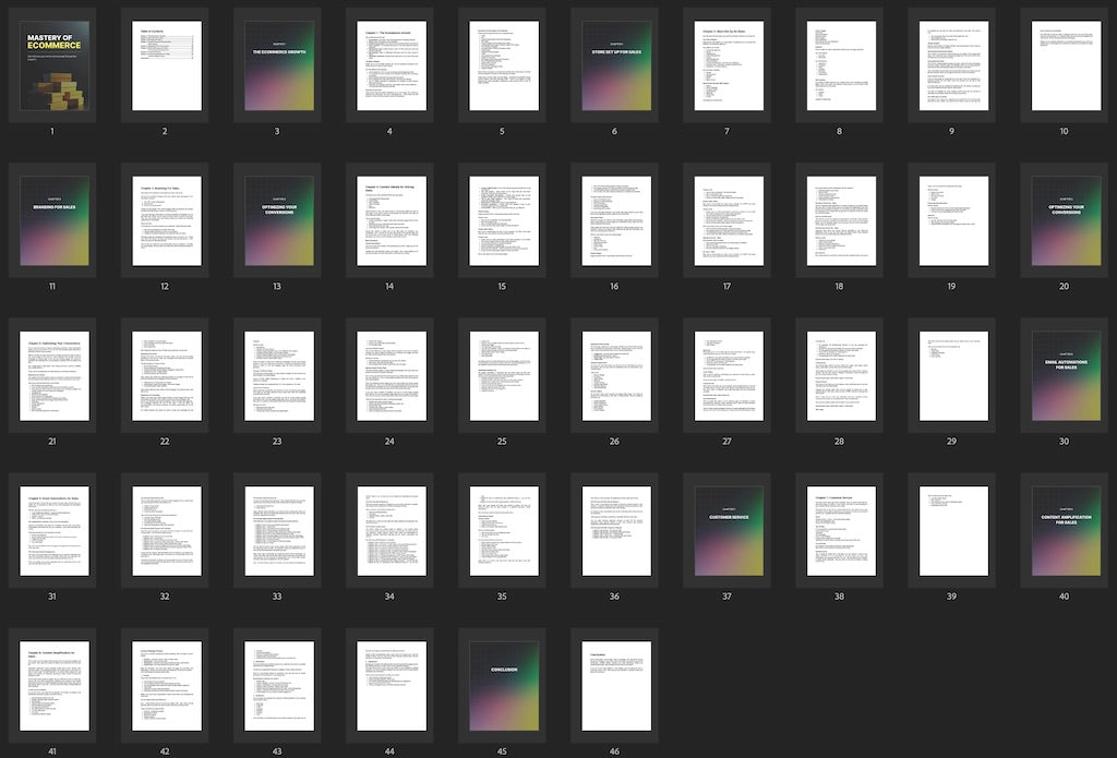 Mastery of Ecommerce