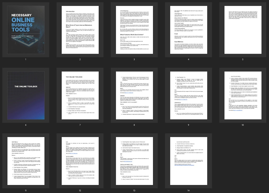 Necessary Online Business Tools