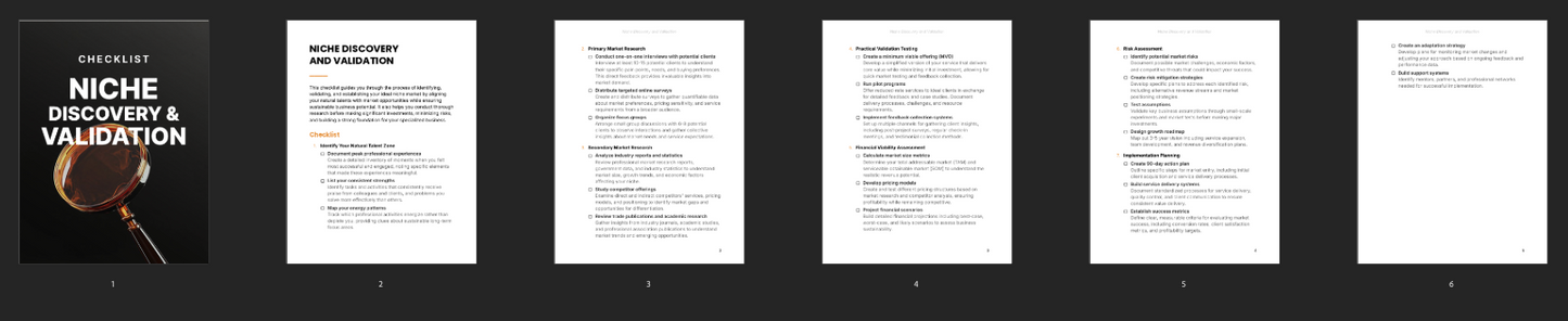 Niche Discovery and Validation