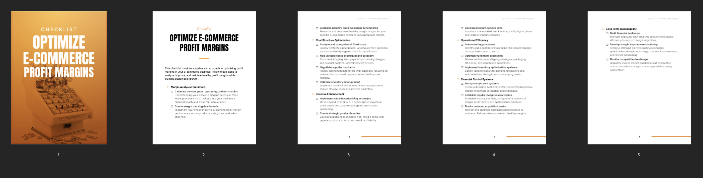 Optimize E-Commerce Profit Margins