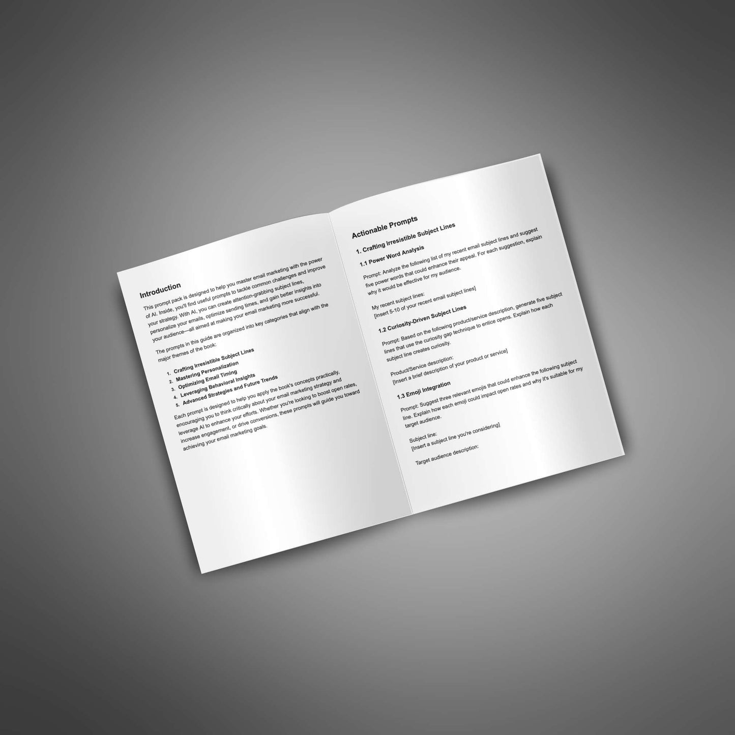 Optimizing Email Open Rates - Prompts