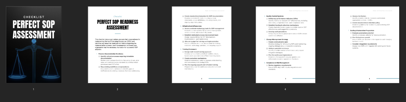 Perfect SOP Readiness Assessment