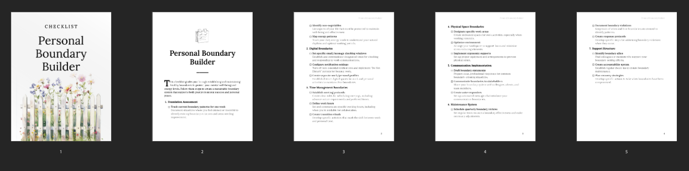 Personal Boundary Builder