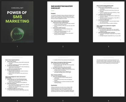 Power of SMS Marketing - Checklist