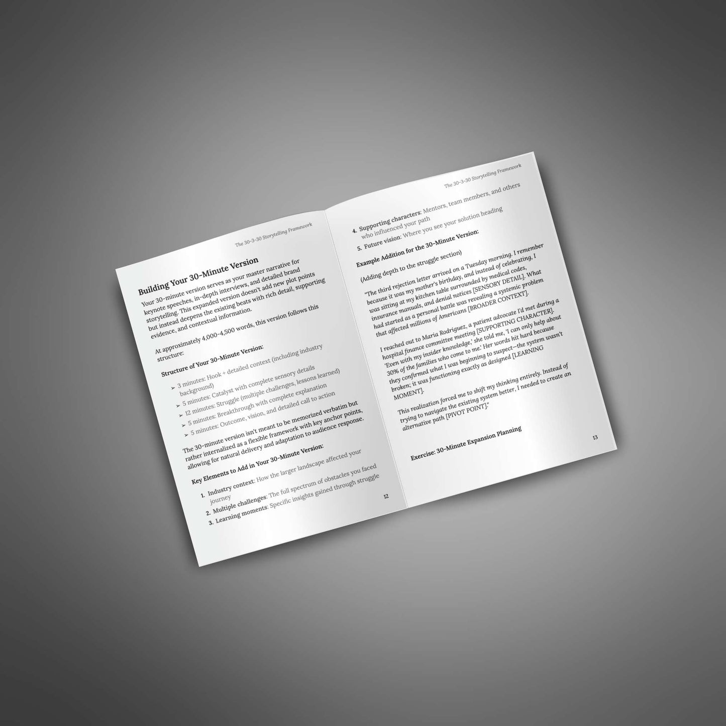 The 30-3-30 Storytelling Framework