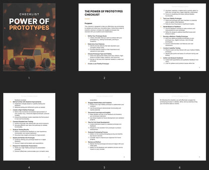 The Power of Prototypes - Checklist