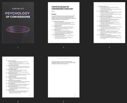 The Psychology of Conversions - Checklist